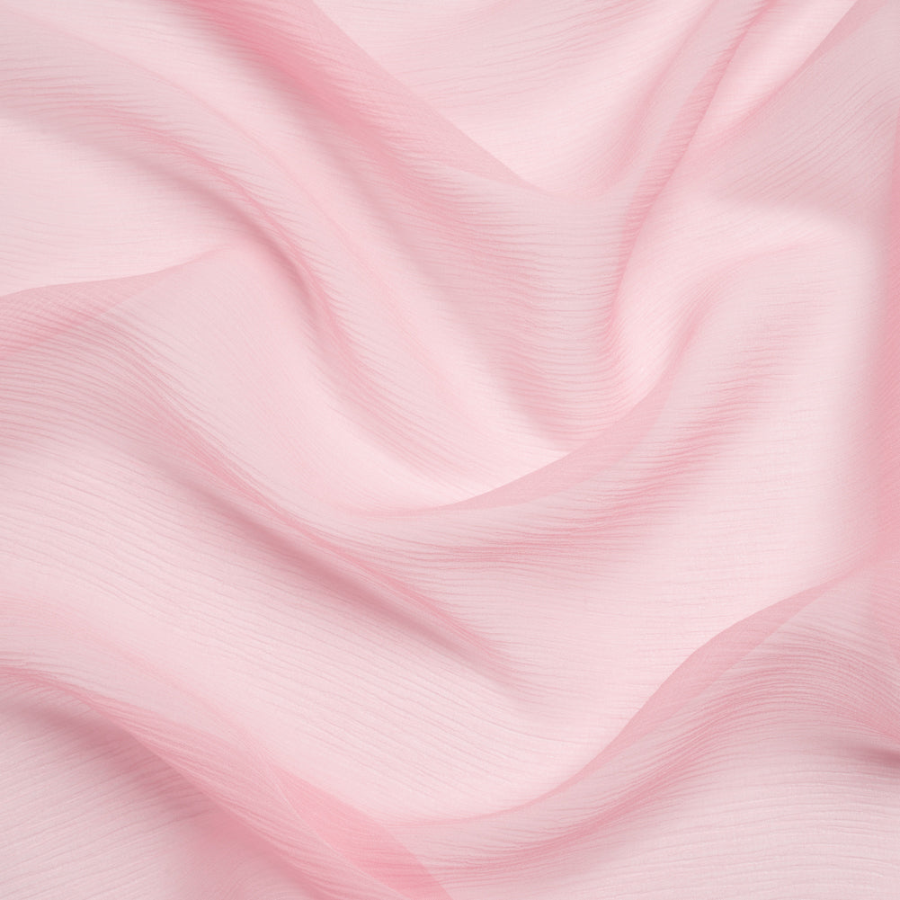 Crinkled Silk Chiffon - Candy Pink - Premium Collection
