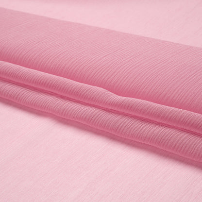 Crinkled Silk Chiffon - Polignac Pink - Premium Collection