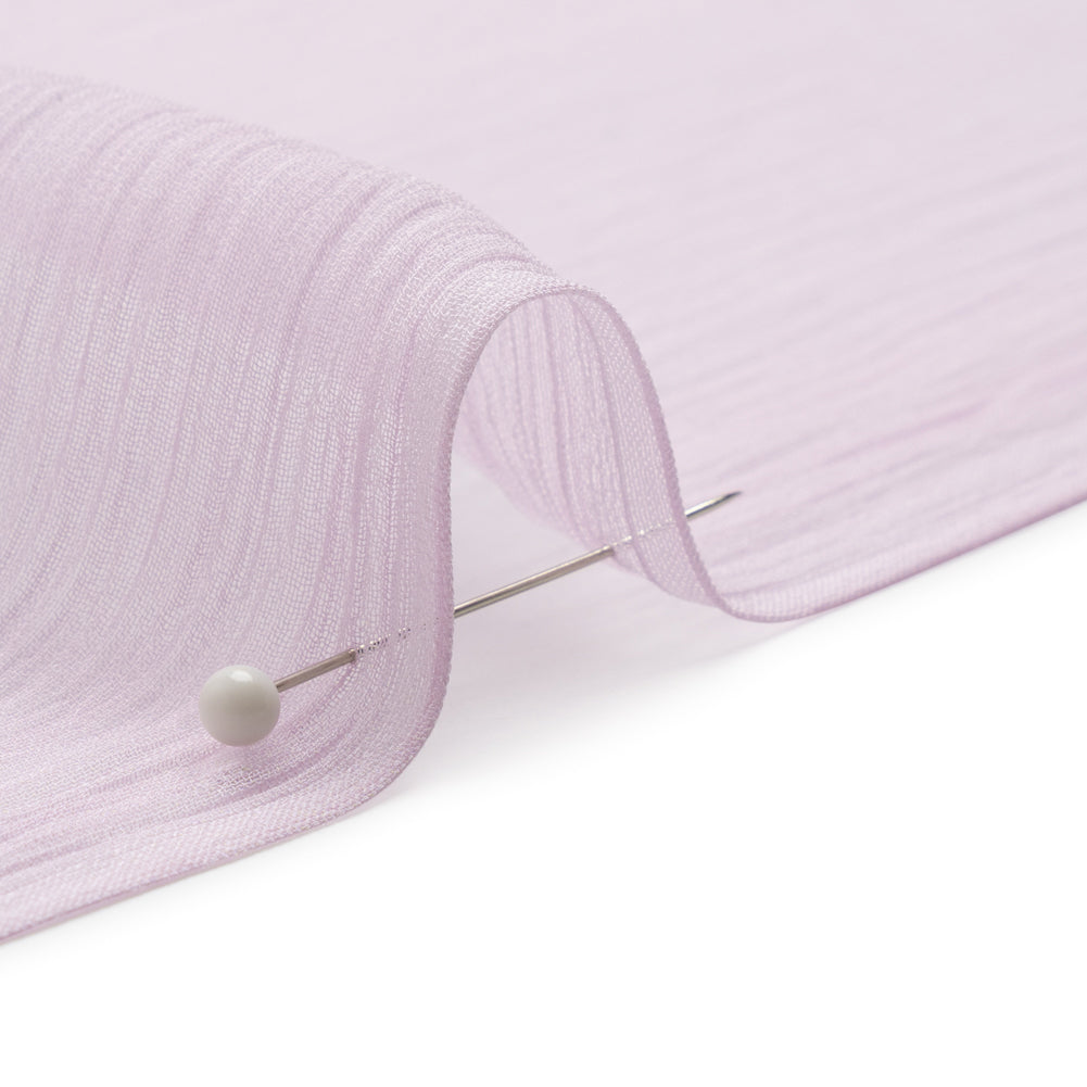 Gasa de seda arrugada - Niebla de lavanda - Colección prémium