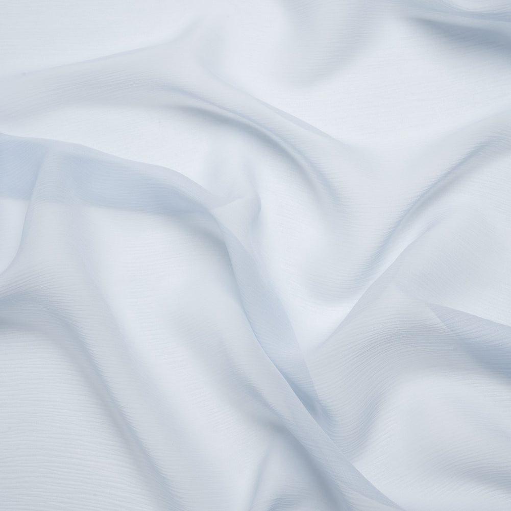 Crinkled Silk Chiffon - Baby Blue - Premium Collection