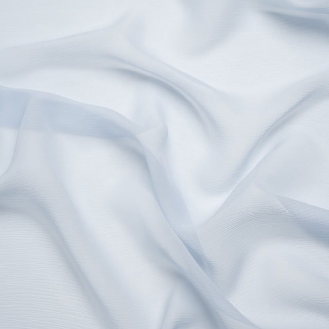 Crinkled Silk Chiffon - Baby Blue - Premium Collection