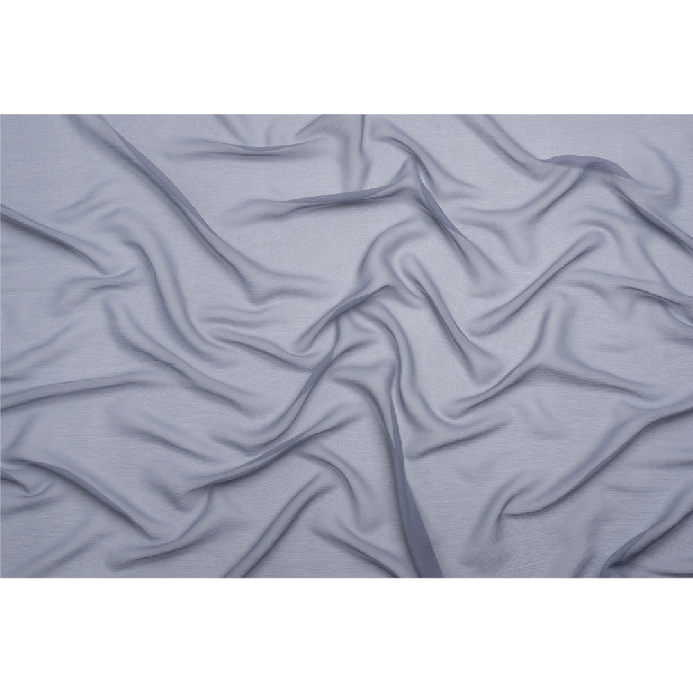 Crinkled Silk Chiffon - Infinity Blue - Premium Collection