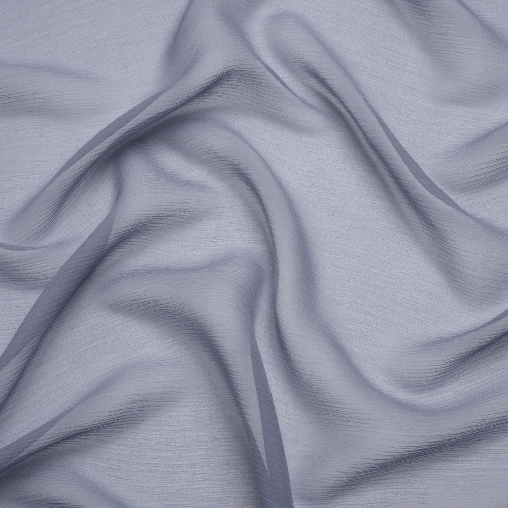 Crinkled Silk Chiffon - Infinity Blue - Premium Collection