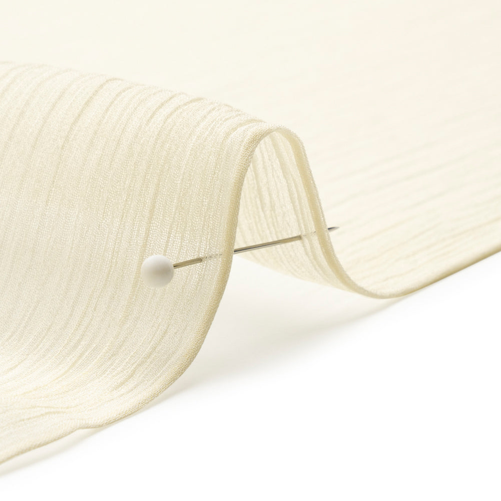 Gasa de seda arrugada - Marfil - Colección Premium