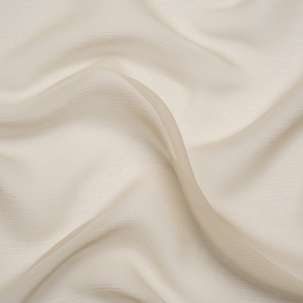 Crinkled Silk Chiffon - Feather Gray - Premium Collection