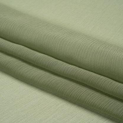 Crinkled Silk Chiffon - Oil Green - Premium Collection