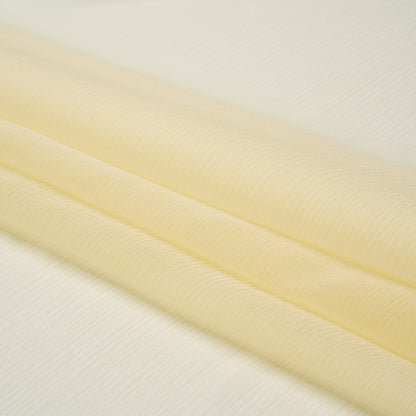 Crinkled Silk Chiffon - Pale Yellow - Premium Collection