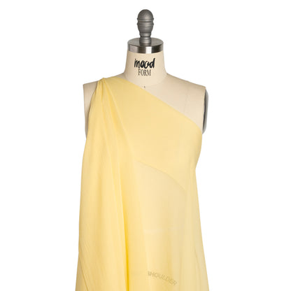 Crinkled Silk Chiffon - French Vanilla - Premium Collection