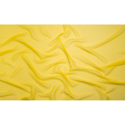 Crinkled Silk Chiffon - Buttercup Yellow - Premium Collection