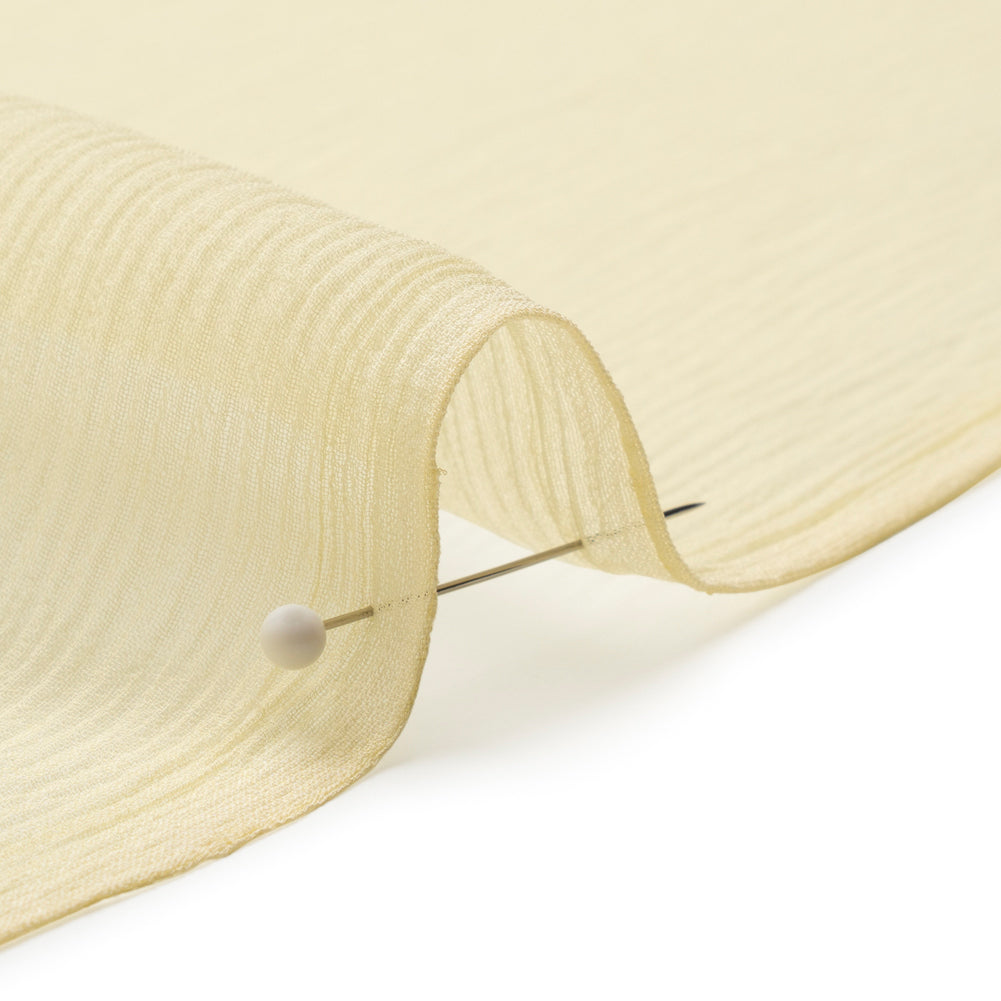 Crinkled Silk Chiffon - Young Wheat - Premium Collection - Detail