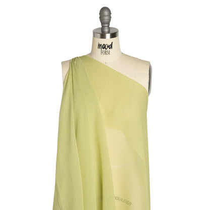 Crinkled Silk Chiffon - Nile Green - Premium Collection