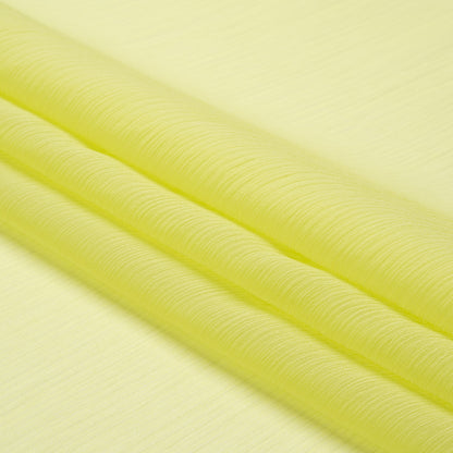 Crinkled Silk Chiffon - Sunny Lime - Premium Collection
