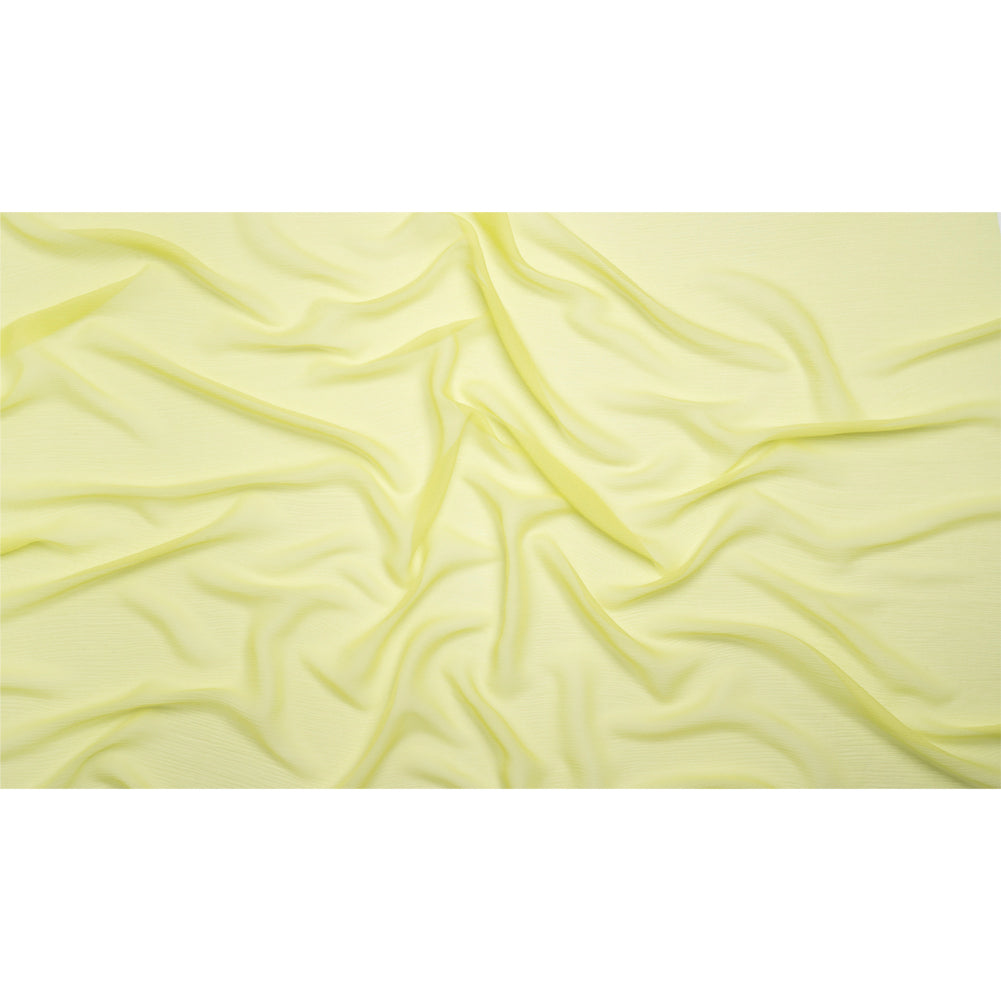 Crinkled Silk Chiffon - Sunny Lime - Premium Collection