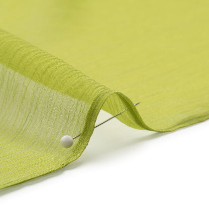 Crinkled Silk Chiffon - Peridot Green - Premium Collection