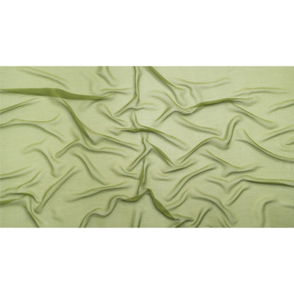 Crinkled Silk Chiffon - Pesto Green - Premium Collection