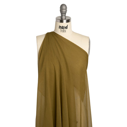 Crinkled Silk Chiffon - Fir Green - Premium Collection