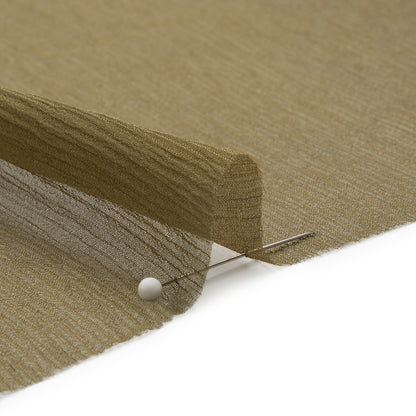 Crinkled Silk Chiffon - Olive Green - Premium Collection