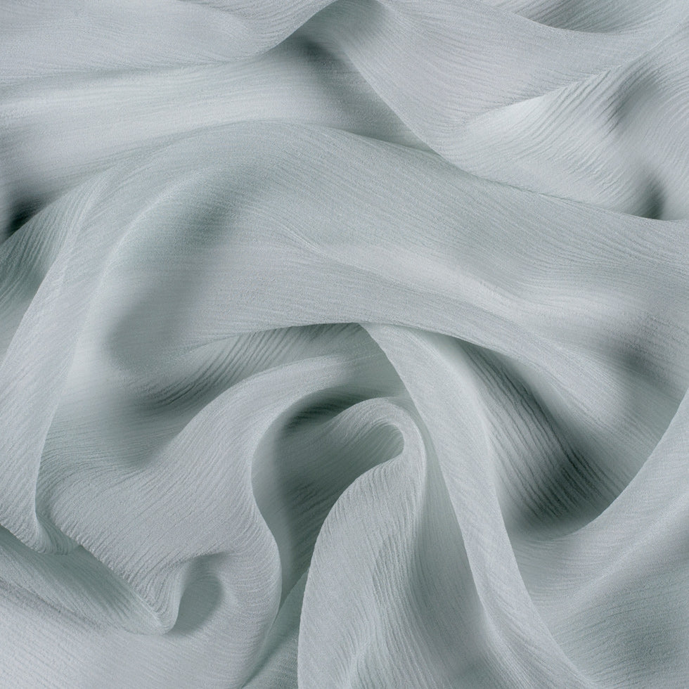 Crinkled Silk Chiffon - Morning Mist - Premium Collection