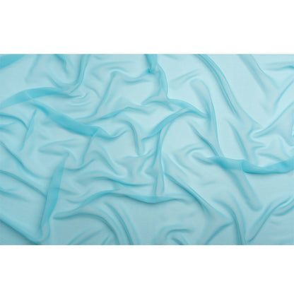 Crinkled Silk Chiffon - Angel Blue - Premium Collection