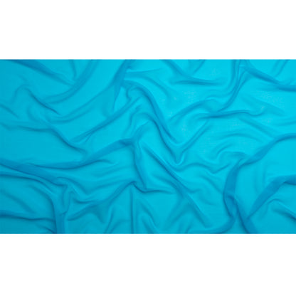 Crinkled Silk Chiffon - Horizon Blue - Premium Collection