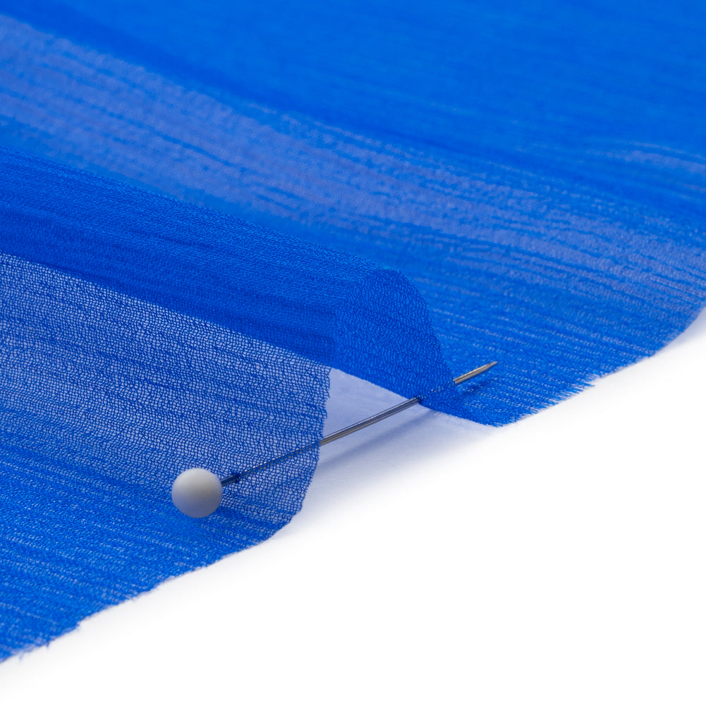 Crinkled Silk Chiffon - Princess Blue - Premium Collection