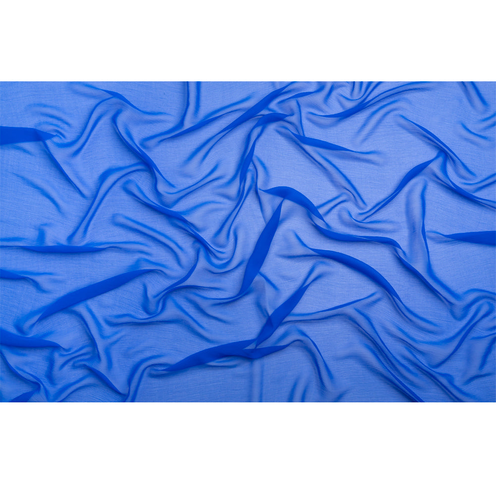 Crinkled Silk Chiffon - Princess Blue - Premium Collection