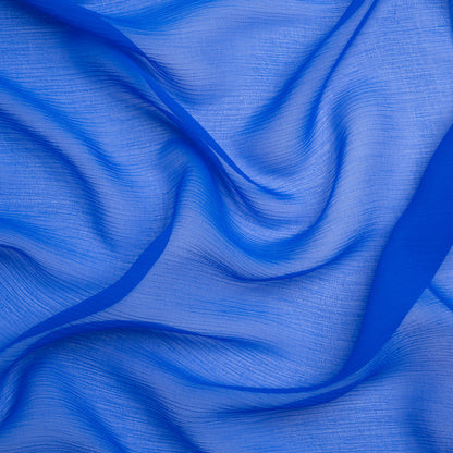 Crinkled Silk Chiffon - Princess Blue - Premium Collection