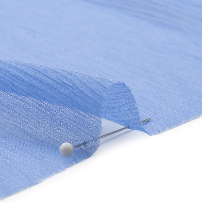 Crinkled Silk Chiffon - Regatta Blue - Premium Collection