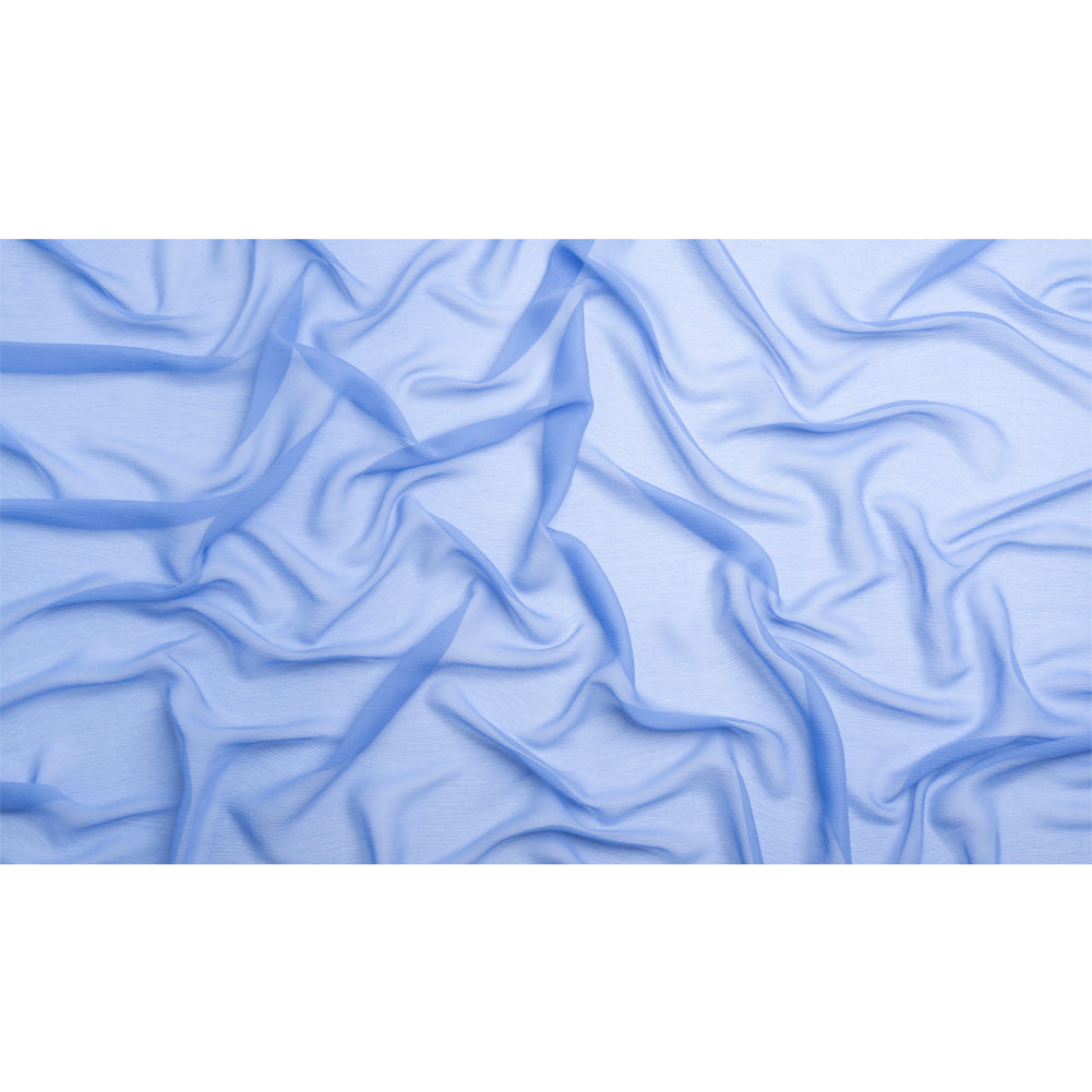 Crinkled Silk Chiffon - Regatta Blue - Premium Collection - Full