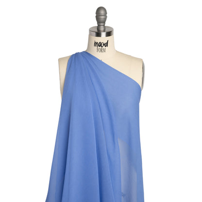 Crinkled Silk Chiffon - Regatta Blue - Premium Collection