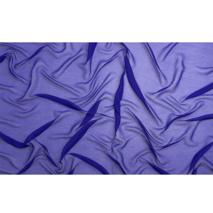 Crinkled Silk Chiffon - Mazarine Blue - Premium Collection
