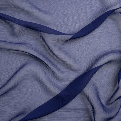 Crinkled Silk Chiffon - Estate Blue - Premium Collection