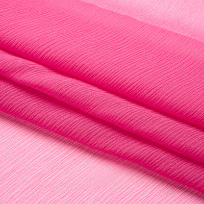 Crinkled Silk Chiffon - Beetroot - Premium Collection