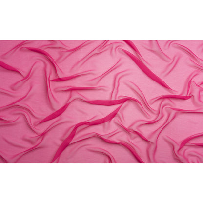 Crinkled Silk Chiffon - Beetroot - Premium Collection