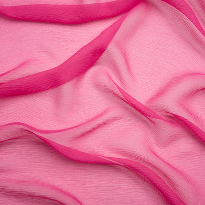 Crinkled Silk Chiffon - Beetroot - Premium Collection