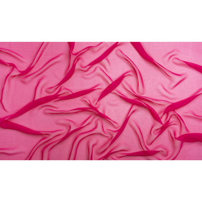 Crinkled Silk Chiffon - Magenta Haze - Premium Collection