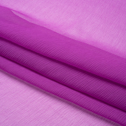 Crinkled Silk Chiffon - Sparkling Purple - Premium Collection