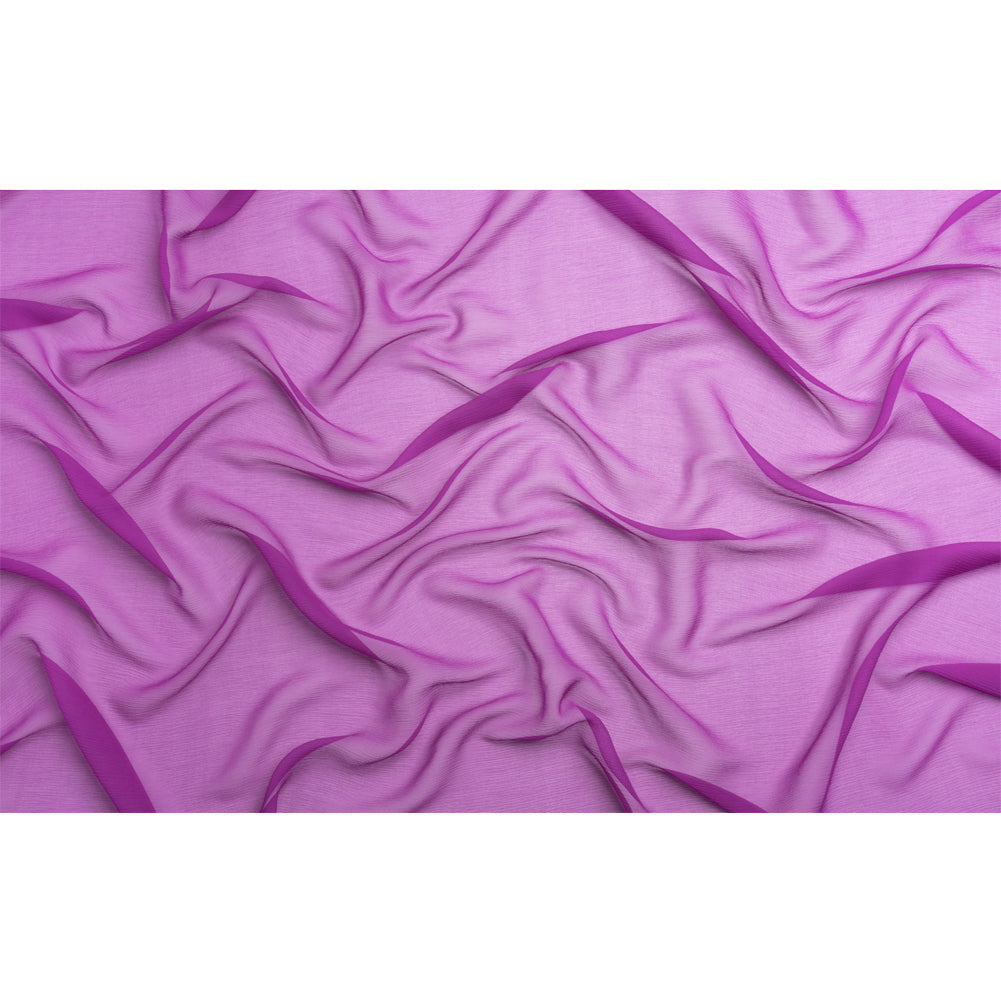 Crinkled Silk Chiffon - Sparkling Purple - Premium Collection