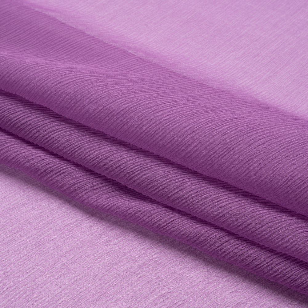 Crinkled Silk Chiffon - Bright Purple - Premium Collection