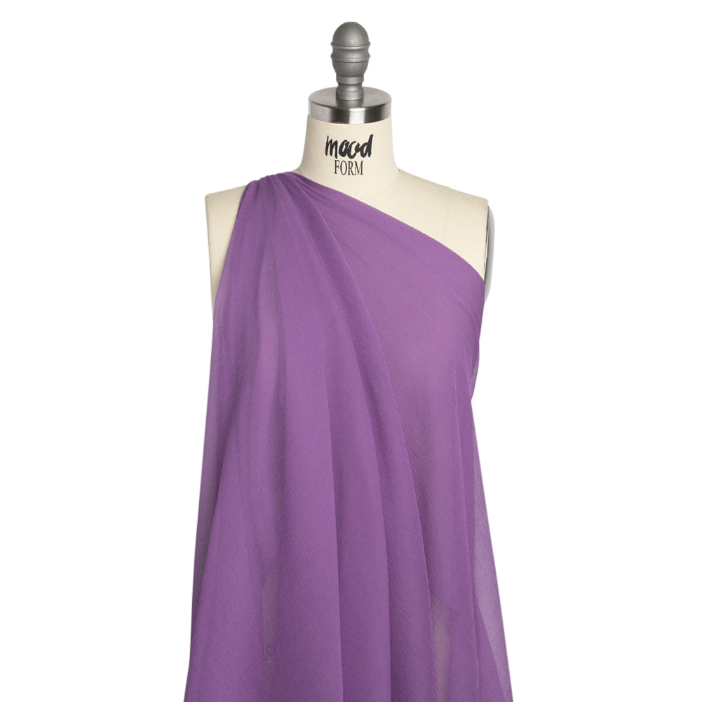 Crinkled Silk Chiffon - Bright Purple - Premium Collection