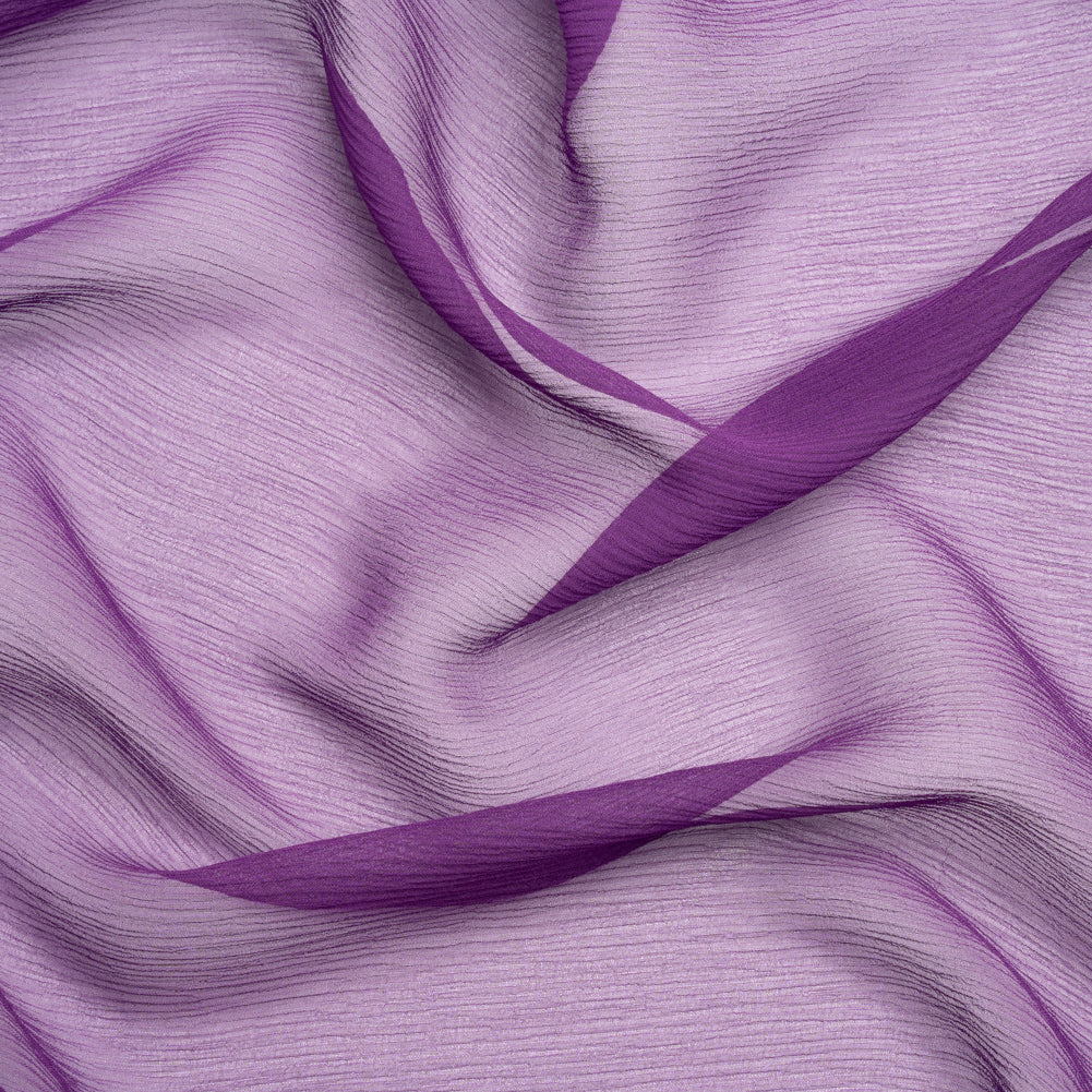 Crinkled Silk Chiffon - Majesty Purple - Premium Collection