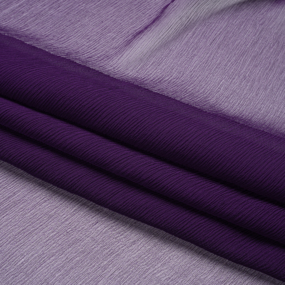 Crinkled Silk Chiffon - Grape - Premium Collection