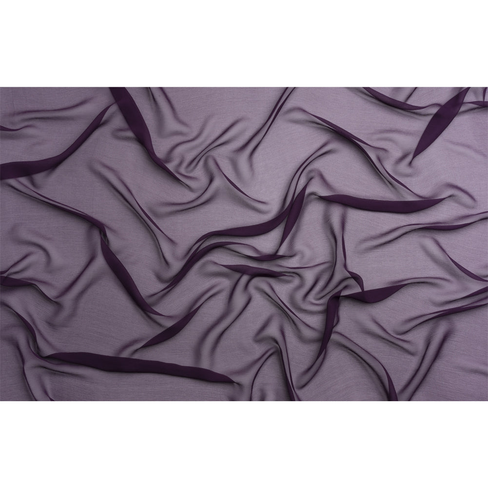 Crinkled Silk Chiffon - Blackberry - Premium Collection Drape