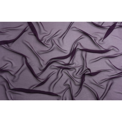 Crinkled Silk Chiffon - Blackberry - Premium Collection Drape