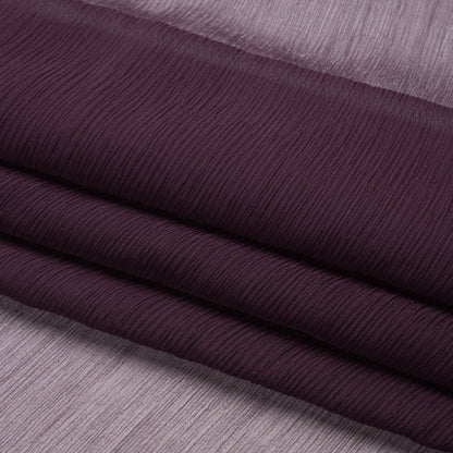 Crinkled Silk Chiffon - Eggplant - Premium Collection