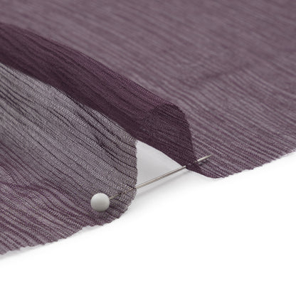 Crinkled Silk Chiffon - Eggplant - Premium Collection