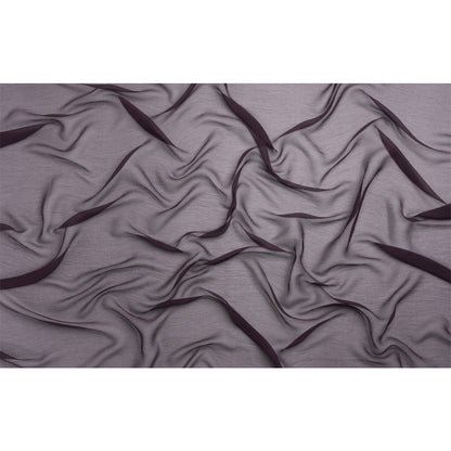 Crinkled Silk Chiffon - Eggplant - Premium Collection