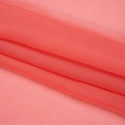 Crinkled Silk Chiffon - Salmon - Premium Collection