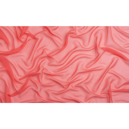 Crinkled Silk Chiffon - Salmon - Premium Collection