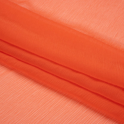 Crinkled Silk Chiffon - Mandarin - Premium Collection